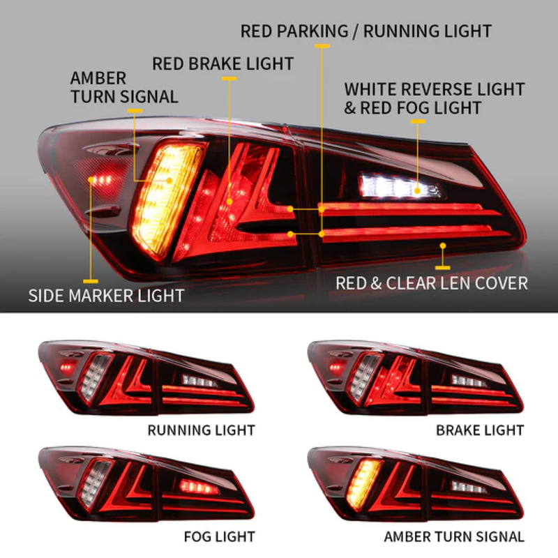 Load image into Gallery viewer, LED TAIL LIGHTS LEXUS IS250 2006-2015

