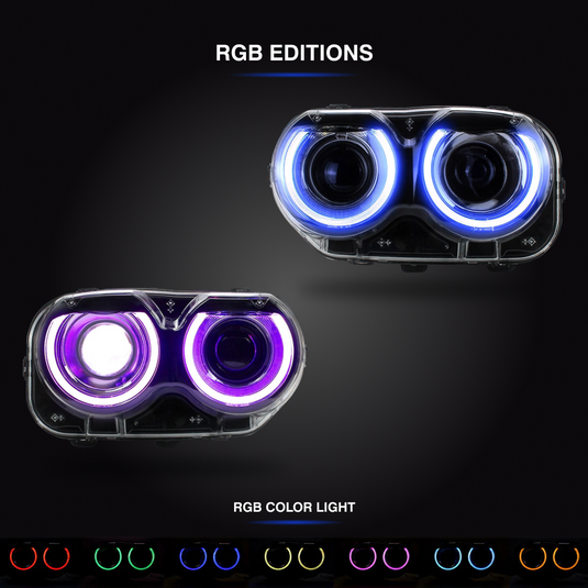 DGH5 LED Headlights RGB DODGE CHALLENGER 2015-UP