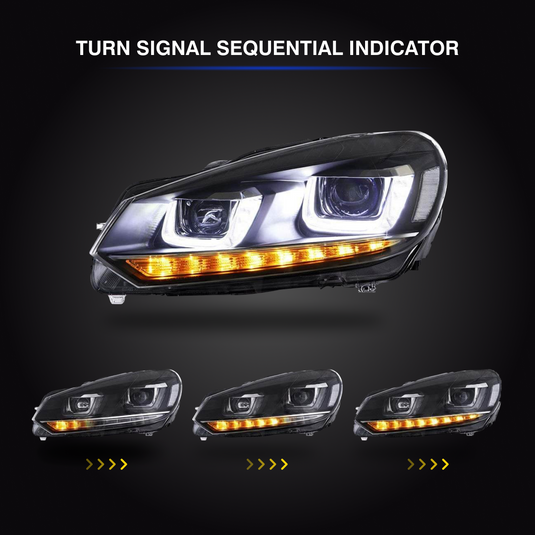 VWH1 LED Headlights Volkswagen Golf MK6 2010-2014 – Autonet Concept
